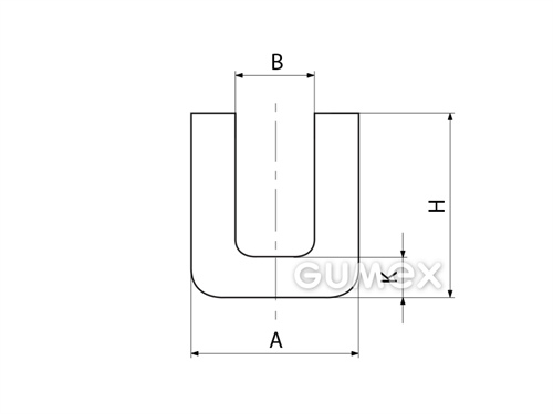 Kompaktes Silikonprofil, U-Form - 0517