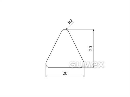 Kompaktes Silikonprofil, Dreieck-Form - 0030